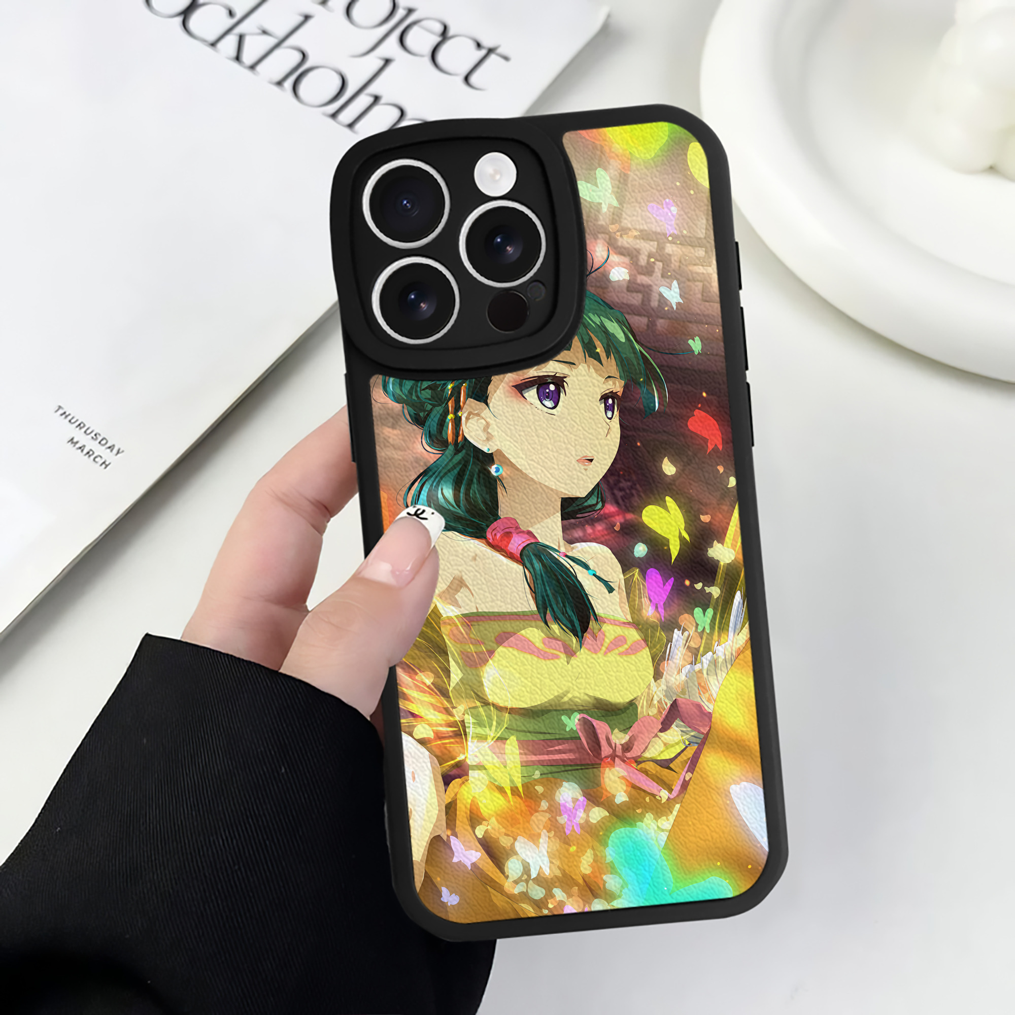（画像用） 薬屋のひとりごと The Apothecary Diaries 【iPhone 16シリーズ対応】シリコンスマホケース（レザー調） 材質：シリコン